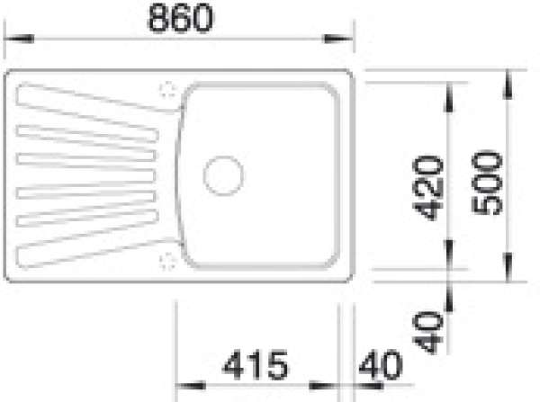 BLANCO 512615 NOVA 5 S SILGRANITPuraDur mit Ablauffernbedienung mit Zubehör reversibel Sand